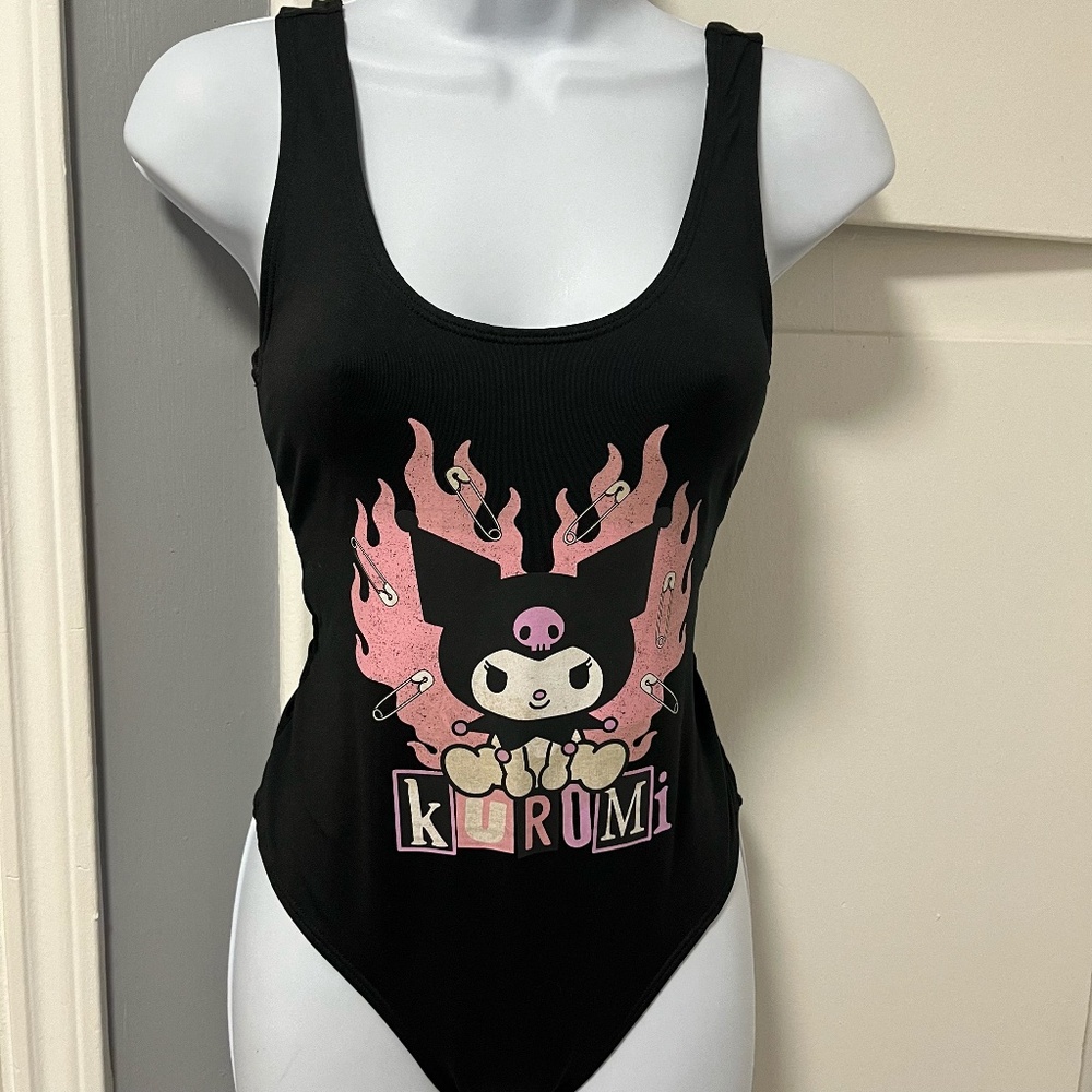 Kuromi Rue21 Women’s Bodysuit Black & Pink - Picture 1 of 9